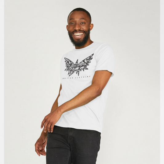 Grey Camouflage Wings - T shirt